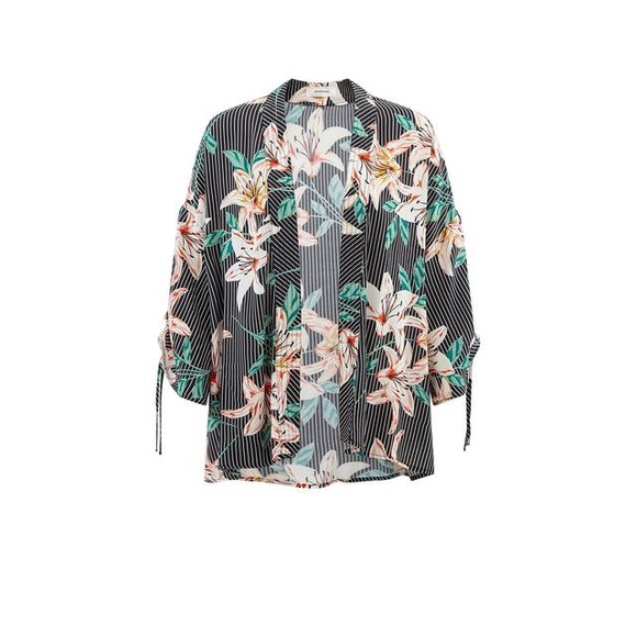 Promod floral printed kimono cardigan - Picture 1 of 2